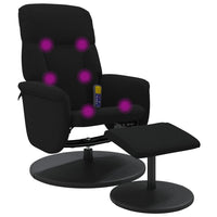 Thumbnail for Massagesessel mit Fußhocker Schwarz Samt