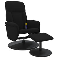 Thumbnail for Massagesessel mit Fußhocker Schwarz Samt