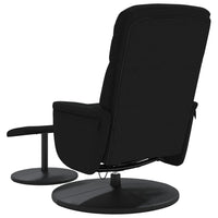 Thumbnail for Massagesessel mit Fußhocker Schwarz Samt
