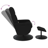 Thumbnail for Massagesessel mit Fußhocker Schwarz Samt