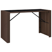 Thumbnail for 7-tlg. Gartenbar-Set mit Kissen Braun Poly Rattan