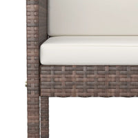Thumbnail for 5-tlg. Gartenbar-Set mit Kissen Braun Poly Rattan
