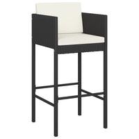 Thumbnail for 5-tlg. Gartenbar-Set mit Kissen Schwarz Poly Rattan