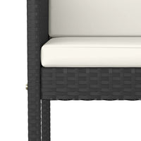 Thumbnail for 5-tlg. Gartenbar-Set mit Kissen Schwarz Poly Rattan