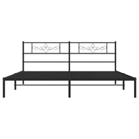 Thumbnail for Bettgestell mit Kopfteil Metall Schwarz 200x200 cm