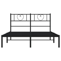 Thumbnail for Bettgestell mit Kopfteil Metall Schwarz 120x200 cm