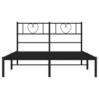 Thumbnail for Bettgestell mit Kopfteil Metall Schwarz 140x200 cm