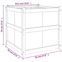 Thumbnail for Pflanzkübel Weiß 70x70x70 cm Massivholz Kiefer