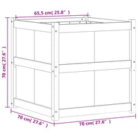 Thumbnail for Pflanzkübel Wachsbraun 70x70x70 cm Massivholz Kiefer