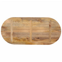 Thumbnail for Tischplatte 140x60x3,8 cm Oval Massivholz Mango