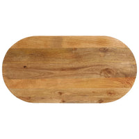 Thumbnail for Tischplatte 140x60x2,5 cm Oval Massivholz Mango