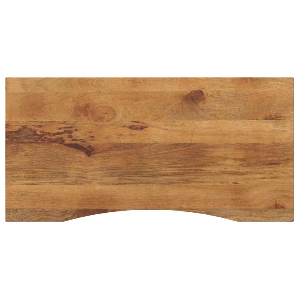 Schreibtischplatte mit Aussparung 140x60x2,5cm Massivholz Mango