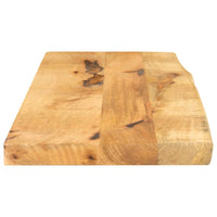 Thumbnail for Tischplatte 70x30x2,5 cm Baumkante Massivholz Raues Mangoholz