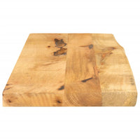 Thumbnail for Tischplatte 80x30x2,5 cm Baumkante Massivholz Raues Mangoholz
