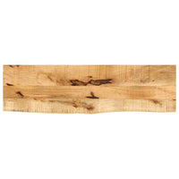 Thumbnail for Tischplatte 100x40x2,5 cm Baumkante Massivholz Raues Mangoholz