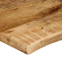 Thumbnail for Tischplatte 90x60x2,5 cm Baumkante Massivholz Raues Mangoholz