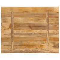 Thumbnail for Tischplatte 100x80x2,5 cm Baumkante Massivholz Raues Mangoholz