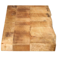 Thumbnail for Tischplatte 180x20x3,8 cm Baumkante Massivholz Raues Mangoholz