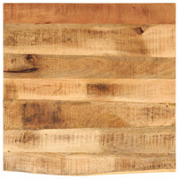 Thumbnail for Tischplatte 40x40x3,8 cm Baumkante Massivholz Raues Mangoholz