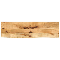 Thumbnail for Tischplatte 100x40x3,8 cm Baumkante Massivholz Raues Mangoholz