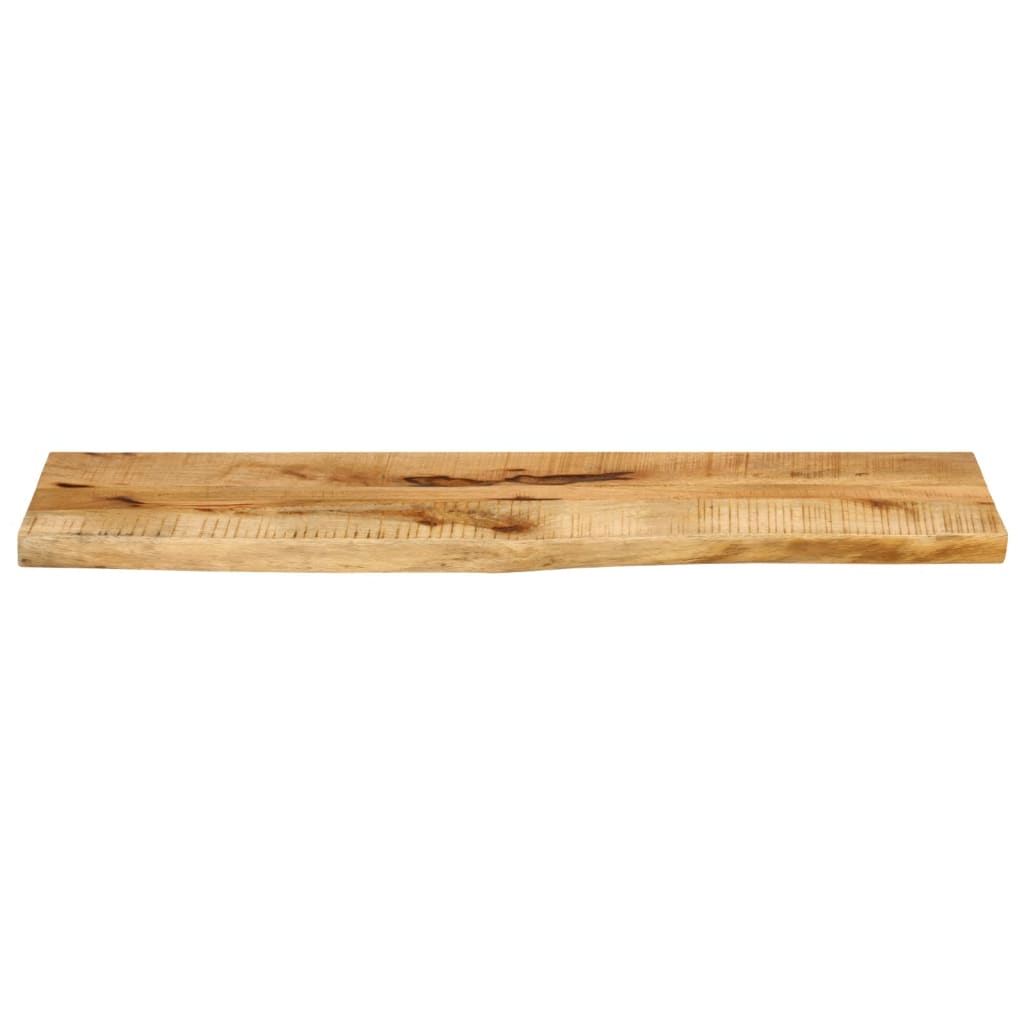 Tischplatte 100x40x3,8 cm Baumkante Massivholz Raues Mangoholz