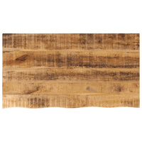 Thumbnail for Tischplatte 120x60x3,8 cm Baumkante Massivholz Raues Mangoholz