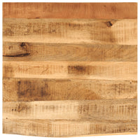 Thumbnail for Tischplatte 80x80x3,8 cm Baumkante Massivholz Raues Mangoholz