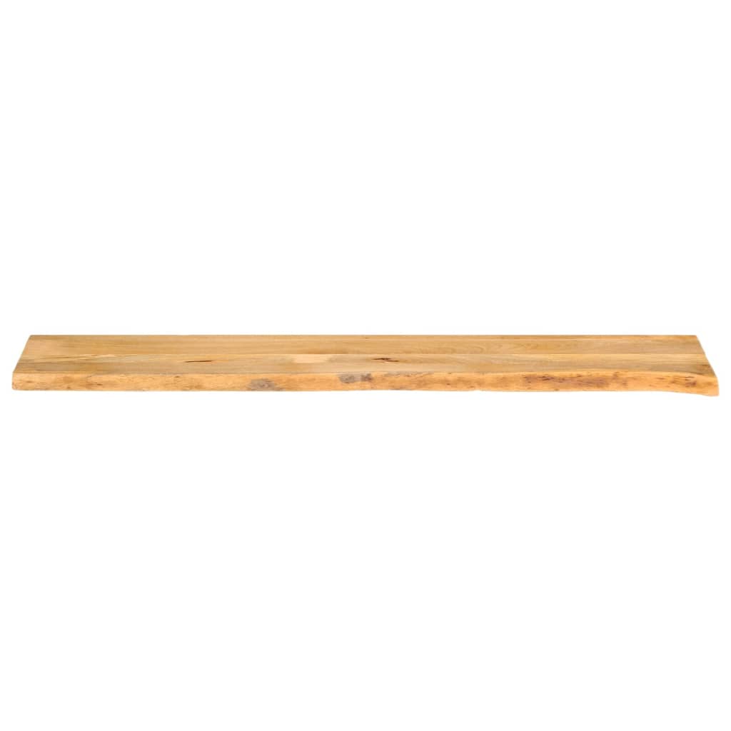 Tischplatte mit Baumkante 140x40x2,5 cm Massivholz Mango