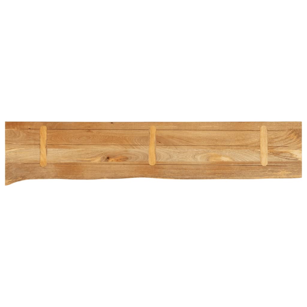 Tischplatte mit Baumkante 140x40x2,5 cm Massivholz Mango