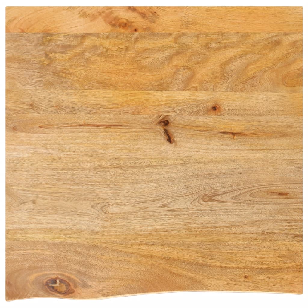 Tischplatte mit Baumkante 80x80x2,5 cm Massivholz Mango