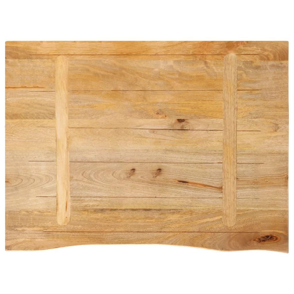 Tischplatte mit Baumkante 70x60x3,8 cm Massivholz Mango