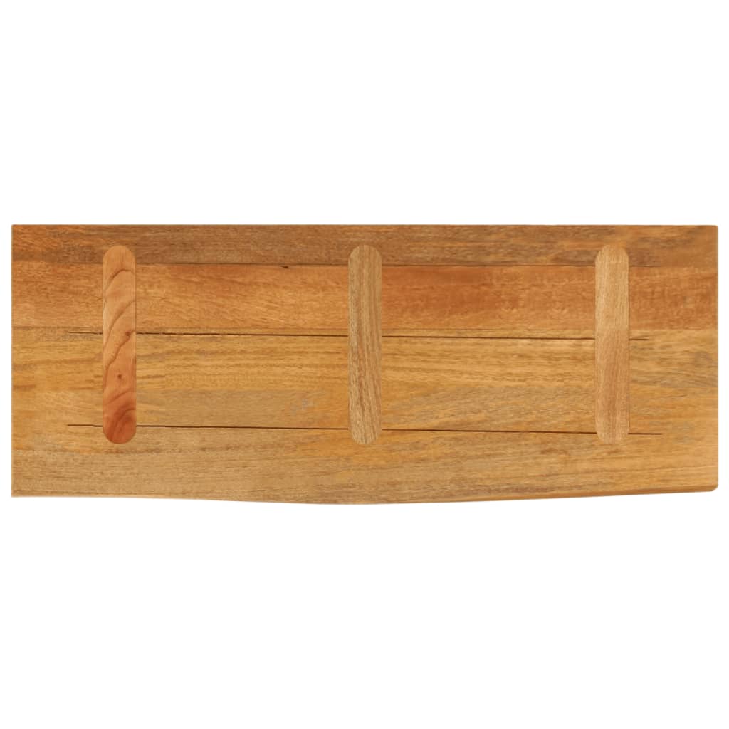 Tischplatte mit Baumkante 90x20x3,8 cm Massivholz Mango