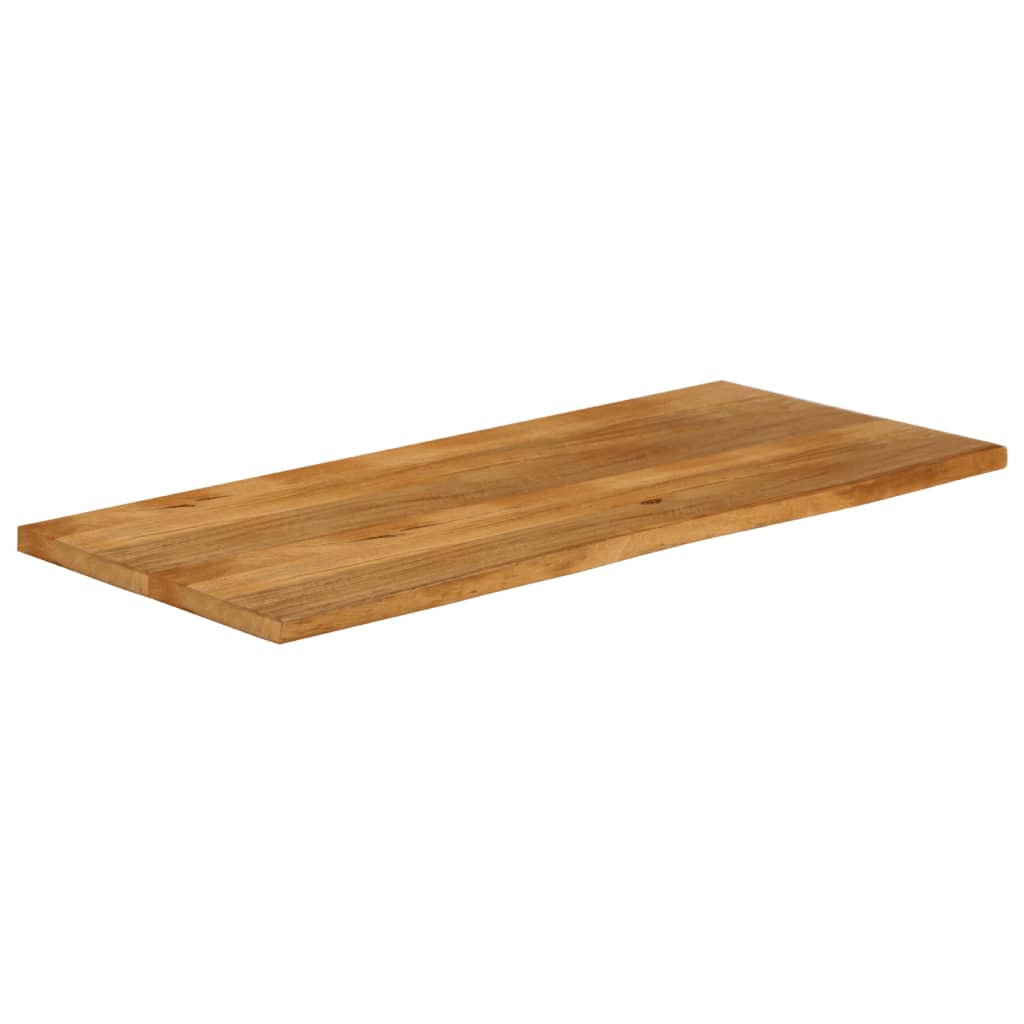 Tischplatte mit Baumkante 140x60x3,8 cm Massivholz Mango