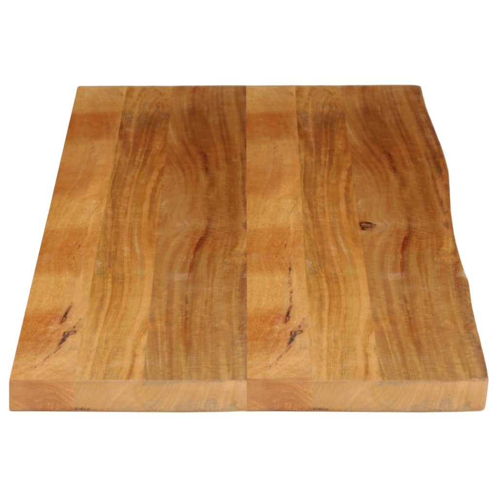 Tischplatte mit Baumkante 140x60x3,8 cm Massivholz Mango