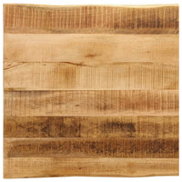 Thumbnail for Tischplatte mit Baumkante 60x60x2,5 cm Raues Massives Mangoholz