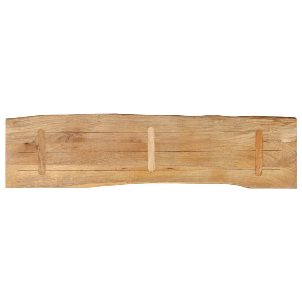 Tischplatte mit Baumkante 180x40x3,8 cm Massivholz Mango