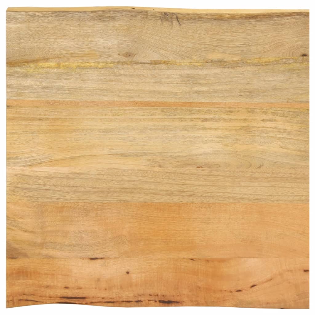 Tischplatte mit Baumkante 60x60x3,8 cm Massivholz Mango