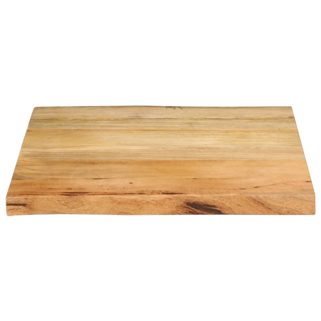 Tischplatte mit Baumkante 60x60x3,8 cm Massivholz Mango
