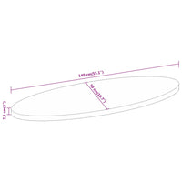 Thumbnail for Tischplatte 140x50x2,5 cm Oval Massivholz Mango