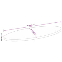 Thumbnail for Tischplatte 90x40x3,8 cm Oval Massivholz Mango