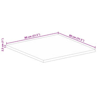 Thumbnail for Tischplatte 80x80x2,5 cm Quadratisch Massivholz Akazie