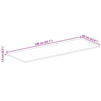 Thumbnail for Tischplatte 140x60x1,5 cm Rechteckig Altholz Massiv