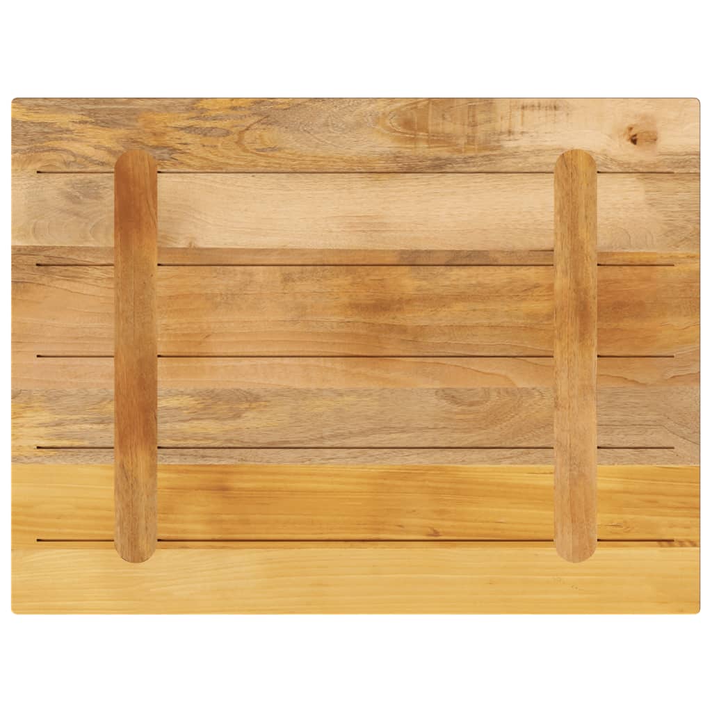 Tischplatte 70x60x2,5 cm Rechteckig Raues Massivholz Mango