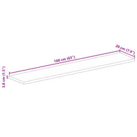 Thumbnail for Tischplatte 160x20x3,8 cm Rechteckig Massivholz Mango