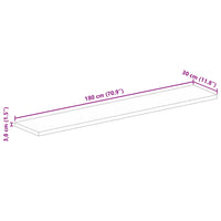 Thumbnail for Tischplatte 180x30x3,8 cm Rechteckig Massivholz Mango