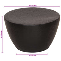 Thumbnail for Couchtisch Aluminium Gehämmert Ø 50x30 cm Schwarz