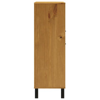 Thumbnail for Highboard mit Glastür FLAM 92x40x122,5 cm Massivholz Kiefer