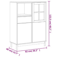 Thumbnail for Highboard mit Glastür FLAM 92x40x122,5 cm Massivholz Kiefer