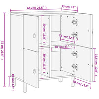 Thumbnail for Beistellschrank 60x33x75 cm Massivholz Mango