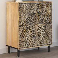 Thumbnail for Beistellschrank 60x33x75 cm Massivholz Mango